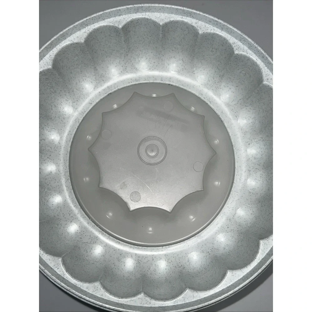 Vintage Tupperware Jello Mold 1201-3 1202-6 Blue Speckle No Lid 2 Pieces 1970s‎